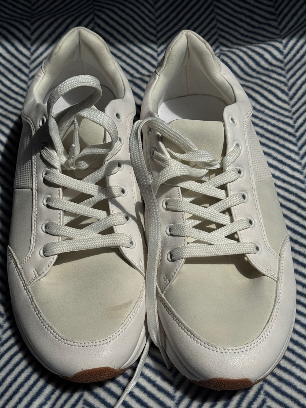 Steve Madden Men's Off-White Lace-Up Sneakers